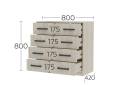 Комод Сімпл 4Ш/Chest of Drawers Simple 4Dr