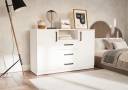 Комод Сімпл 3Ш_2Д/Chest of Drawers Simple 3Dr_2D(Німфея альба/Nimfeja alba)