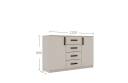 Комод Сімпл 2Д_4Ш/Chest of Drawers Simple 4Dr_2D