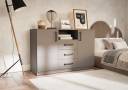 Комод Сімпл 3Ш_2Д/Chest of Drawers Simple 3Dr_2D(Сірий графіт/Graphite grey)
