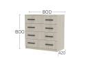 Комод Сімпл 4Ш/Chest of Drawers Simple 4Dr