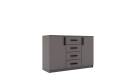 Комод Сімпл 2Д_4Ш/Chest of Drawers Simple 4Dr_2D(Сірий графіт/Graphite grey)